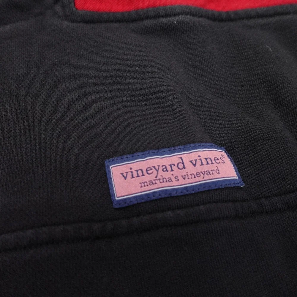 Denver Pioneers Sweatshirt Mens Small Black NCAA Vineyard Vines Quarter Zip